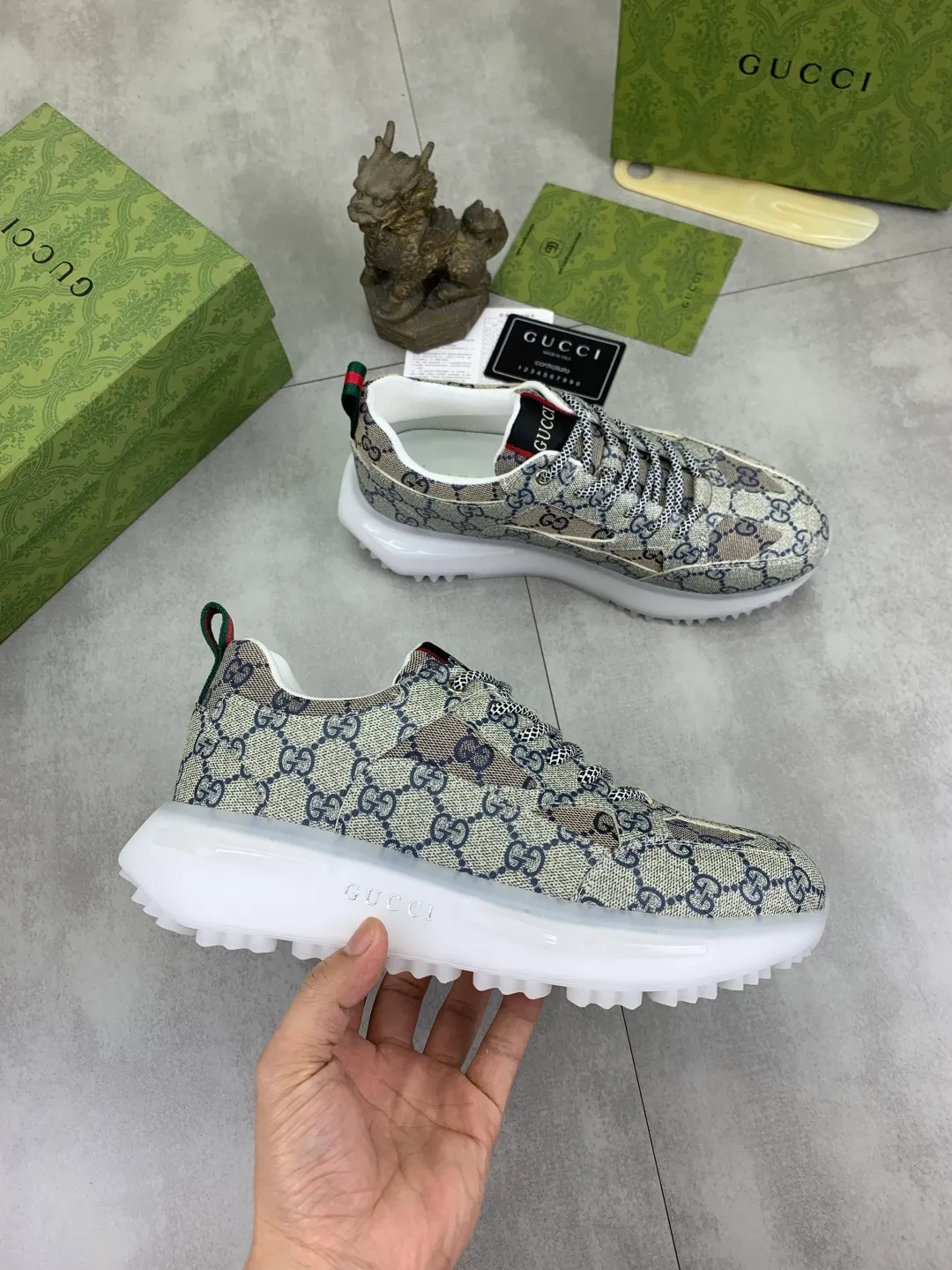 Men's men's shoes 💰P440💰 [New model] (GUCCI) official website's latest 🎁🎁casual and fashionable men's shoes 👟, hot style 💥 style is simple and elegant, exclusive for trendy men. Unique official website's latest brand double G elements Original 👑Gucci decoration, fashionable and generous, the fabric is original frosted calfskin✅Fully imported first-layer pigskin lining, the official website specifies wear-resistant, lightweight original rubber casual outsole, the classic model is taken in real life🎬38-44 3️⃣ colors available